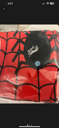 Signed/autographed Stan Lee signed spider man suit 