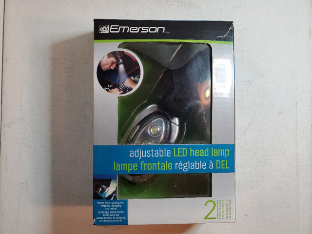 Emerson adjustable LED head lamp 2 settings used/lampe frontale dans Autre  à Ouest de l’Île