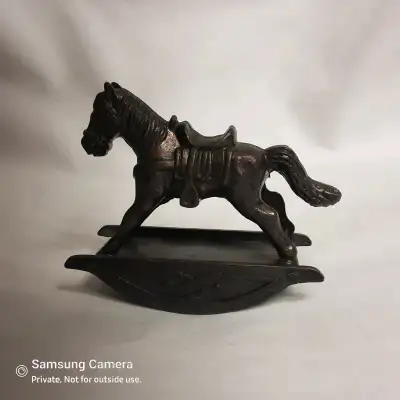 Miniature bronze metal rocking horse, Item #16, pencil sharpener, View more