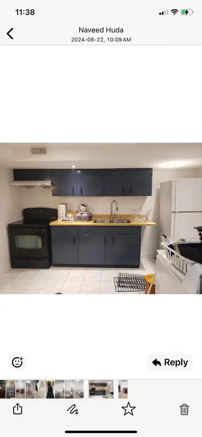 1 bedroom 1 full bathroom with standing shower ,seprate kitchen .utilitey includig .7 minutes to TTC...