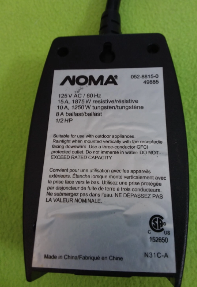 NOMA Outdoor Photocell Timer540707761098608641