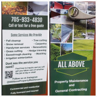 Storm cleanup,Gutter cleaning,Hedge trimming,Grass cutting