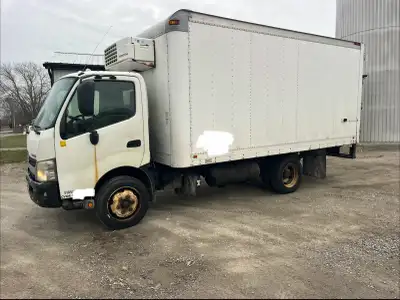 Hino 195 with a 16 ft isulated box, with cooling unit and heater. Triple barn doors on box with with...
