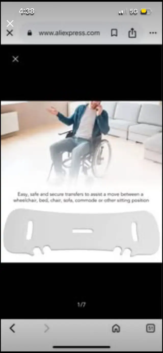 New Thickened Elderly Transfer Board Transferring Assist Board in Health & Special Needs in Mississauga / Peel Region - Image 2