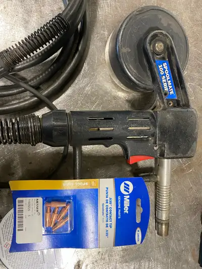 This is a used Miller Spoolmate 100 series aluminum spool gun, perfect for your welding needs. It's...