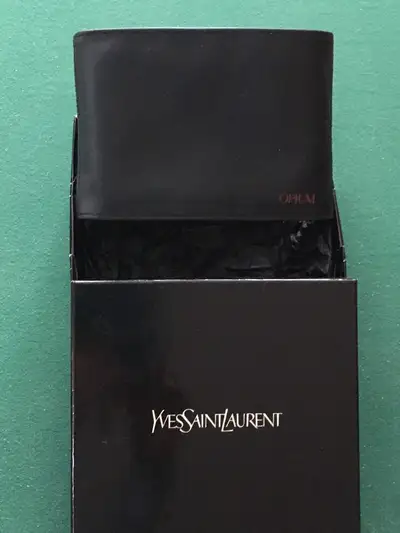 Unused 1980s vintage YSL Opium cosmetic bag, View more