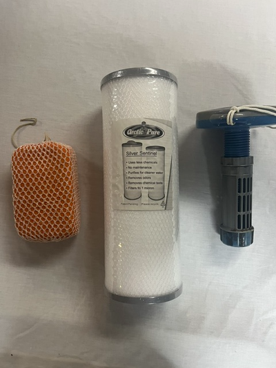 Hot Tub filter, Zorbie sponge and Bromine dispenser, View more