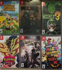 Nintendo switch. Assorted games for sale