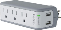 Belkin 3-Outlet Charger Surge Protector Dual USB Ports