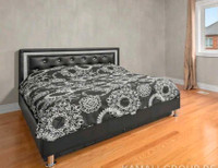 Queen bed frame + box spring 