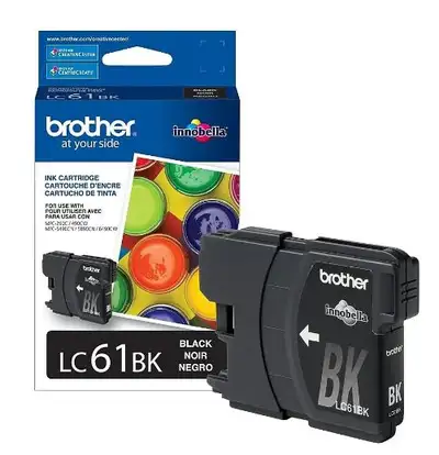 Brother - Cartouche d'encre noire LC61BK, neuve, scellée, View more