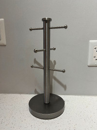Crate and Barrel Stainless Mug Tree