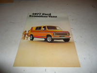 1977  Ford  Econoline Van Sales Brochure. NOS. Can Mail