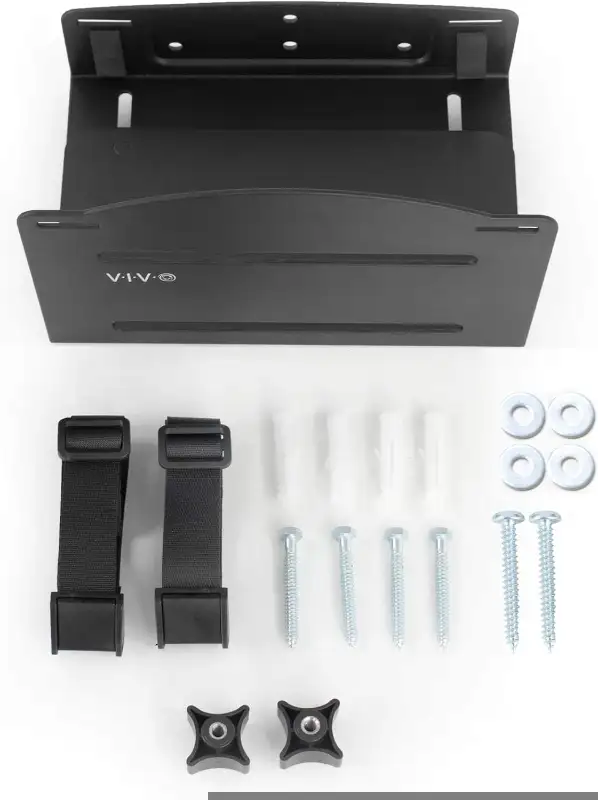 VIVO Universal PC Wall Mount, Adj Steel Bracket, CPU Strap64192110404355126
