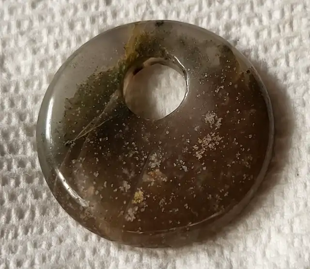 Round African Bloodstone 30mm Disc Pendant63654761960833121