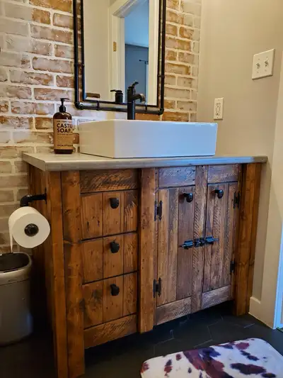Rustic Solid Wood Bathroom Furniture - $600 and up , View more