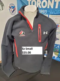 Team Canada Sz Small Fleece Pull Over Jacket