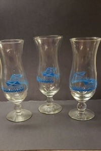 3 Chandris Cruise Specialty Drink Glasses