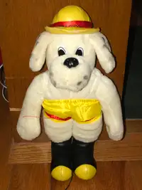 Talking SPARKY THE FIRE DOG ~ 9 Phrases ~ Plush Doll 14" Rare