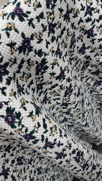 Floral Waffle Knit Fabric - 1.4 meters