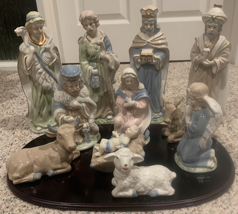 Nativity set porcelain for sale  