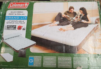 Coleman Queen Inflatable Air Mattress/Airbed with 4D Pump