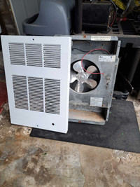 Forced air fan heater