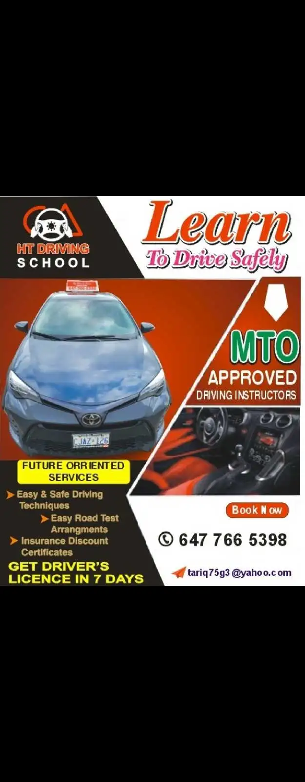 DRIVING INSTRUCTOR, BRAMPTON, MISSISSAUGA65669455333889122