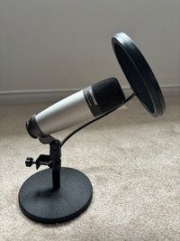 Samson C01 studio condenser microphone with  stand & pop filter