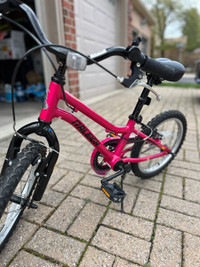Raleigh Bike- Pink 16 inch -kids almost new 