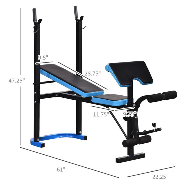 Adjustable Weight Bench with Barbell Rack and Leg Developer for  in Exercise Equipment in Markham / York Region - Image 3