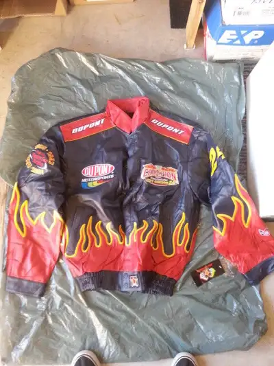 JACKET COATS NASCAR RACE TWILL & LEATHER NEW, View more