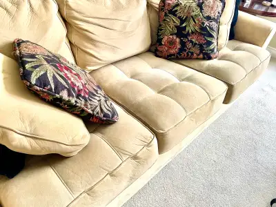La-Z-boy suede sofa, View more