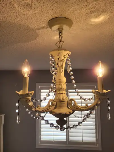 3-Light Chandelier with Crystal Beads, View more