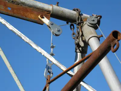 Crane and lot of power and hand tools.  Moving sale., View more