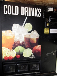 Wall Mountable Cold Drink Vending Machine - Working  - no coin