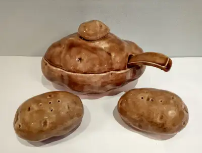 Potato shaped ceramic serving set, View more
