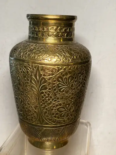 Pretty Brass Vase 6 "H, View more