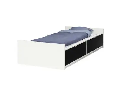 Ikea Flaxa Twin Size Bed with Storage Drawers, View more
