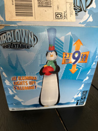 Airblown lighting  inflatable 9 foot snow penguin