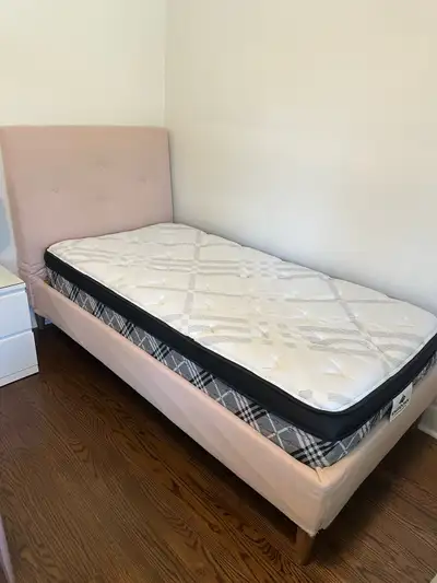 Twin Mattress + Bed Frame — $375 , View more