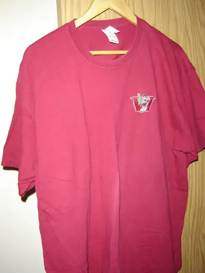 Winnipeg Goldeyes T-shirts. "follow us..." XL (3) Goldeyes "I was the 5,000,000th Goldeyes Fan" XL -...
