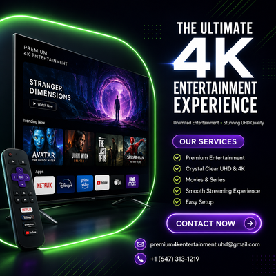 Enjoy 8K Tv streaming subscription with Latest content!!, View more