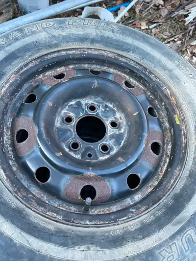 One set of steel rims from Dodge caravan. Vehicle sold and no longer needed.