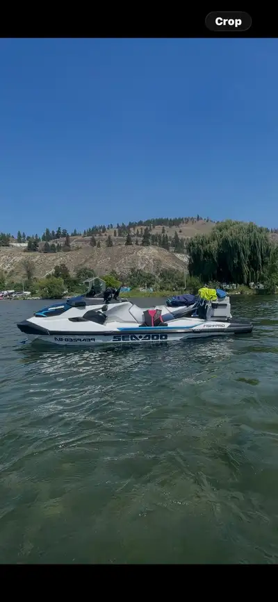 2021 Sea Doo FishPro, 1630 Rotax Ace, 170hp, Galvanized trailer with spare tire, Garmin Echo map fis...