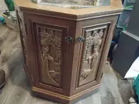 Antique Carved End Table