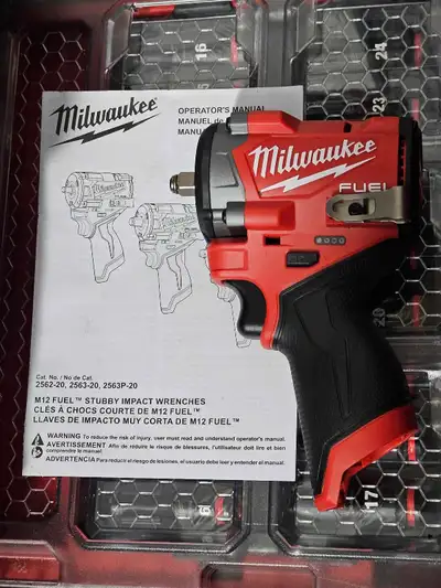 Brand new Milwaukee M12 Fuel 3/8" stubby Impact Wrench, View more