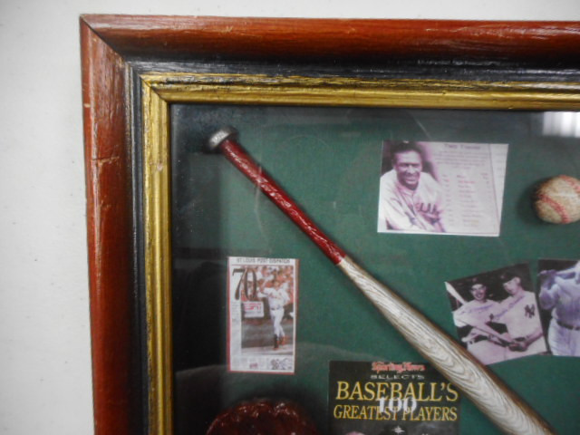 WILLIE MAYS, BABE RUTH CADRE DÉCORATIF EN BOIS ET EN VERRE dans Art et objets de collection  à Thetford Mines - Image 2