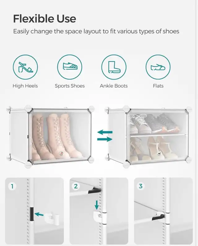 SONGMICS 10-Tier Modular Shoe Storage Rack in Storage & Organization in Oshawa / Durham Region - Image 5