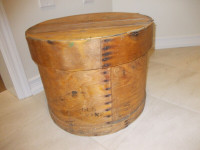Antique Wooden Round Cheese Keeper